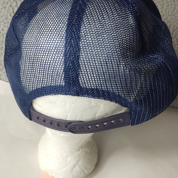 VINTAGE INTERNATIONAL PAPER PHILADELPHIA LPD TRUCKER HAT SNAPBACK NAVY BLUE - Picture 2 of 3
